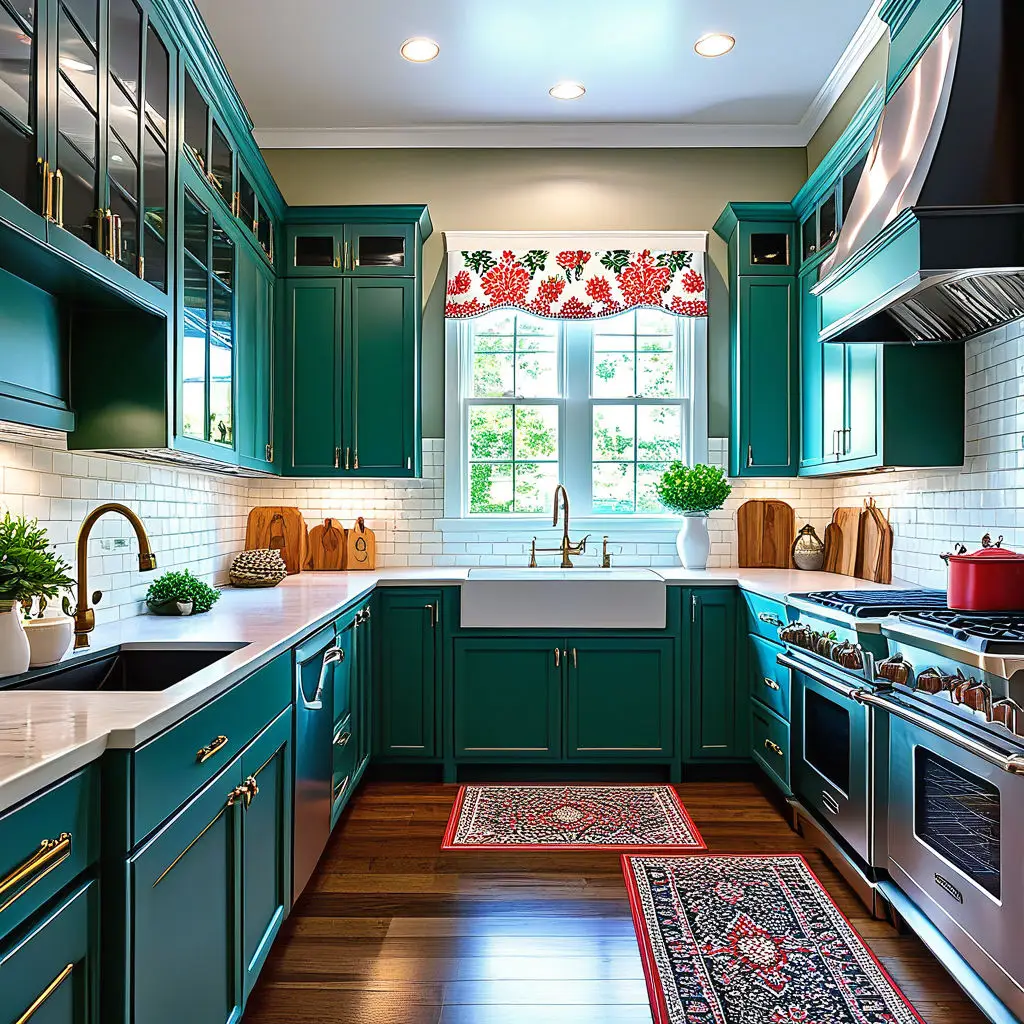 Colorful Kitchen Cabinets 12.4