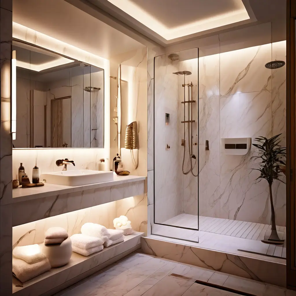 Bathroom with LED lighting 10