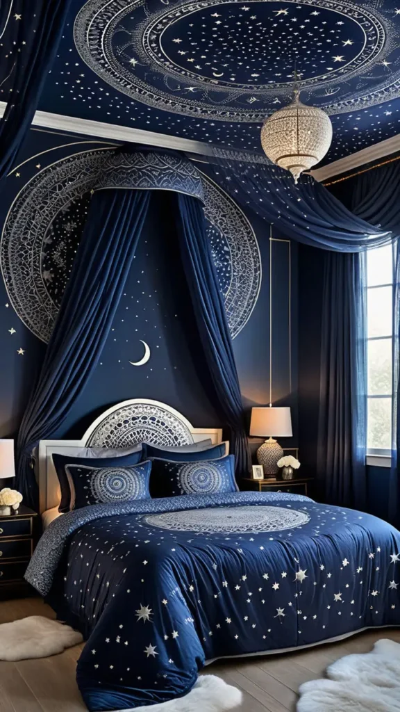 Bedroom with an under-the-stars theme 19