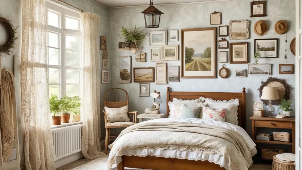 Bedroom with charming and cozy decor 26