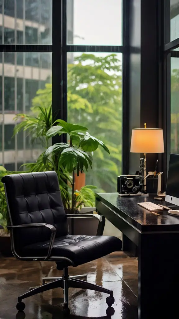 Desk near a window with natural light 2