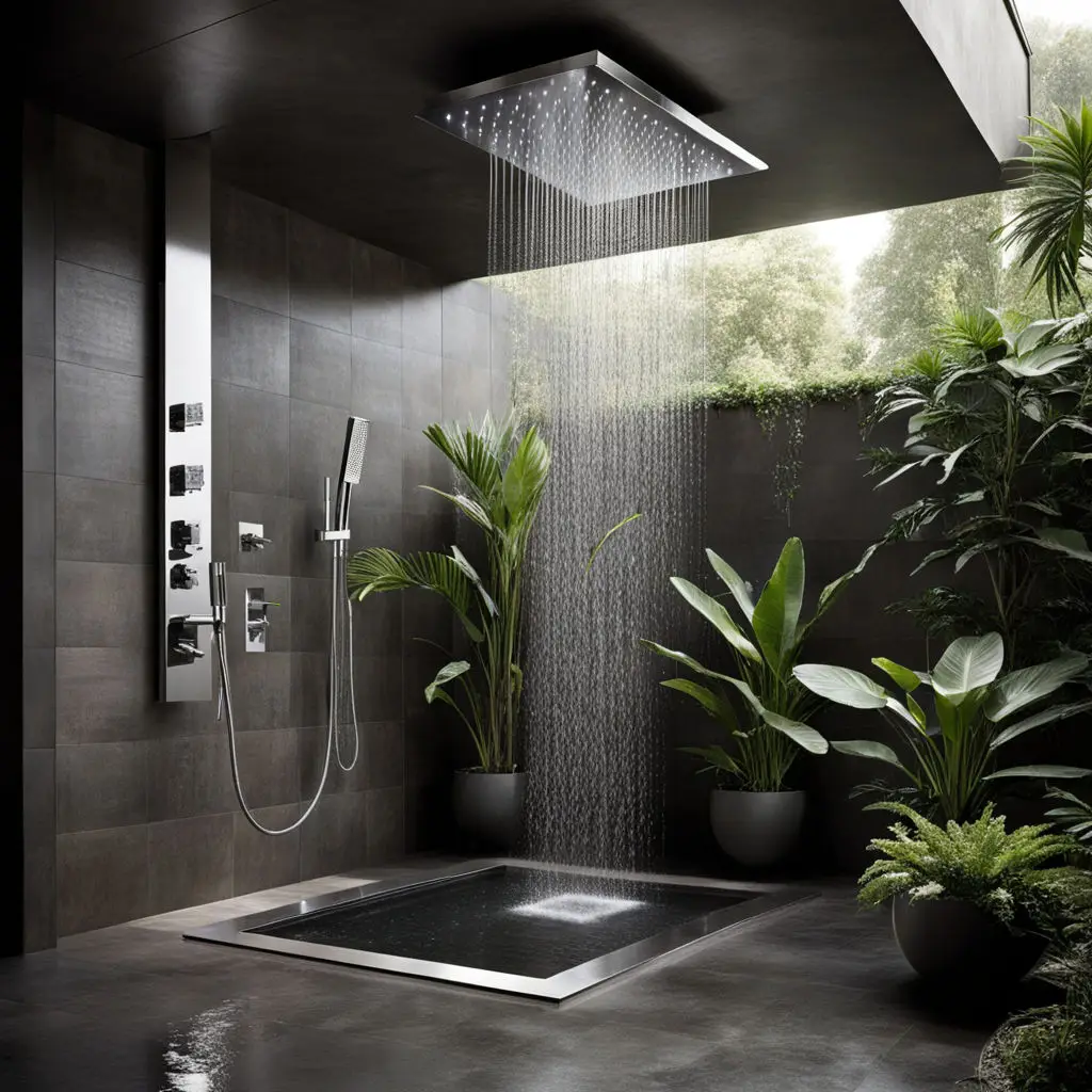 High-tech shower system with touchscreen controls 2