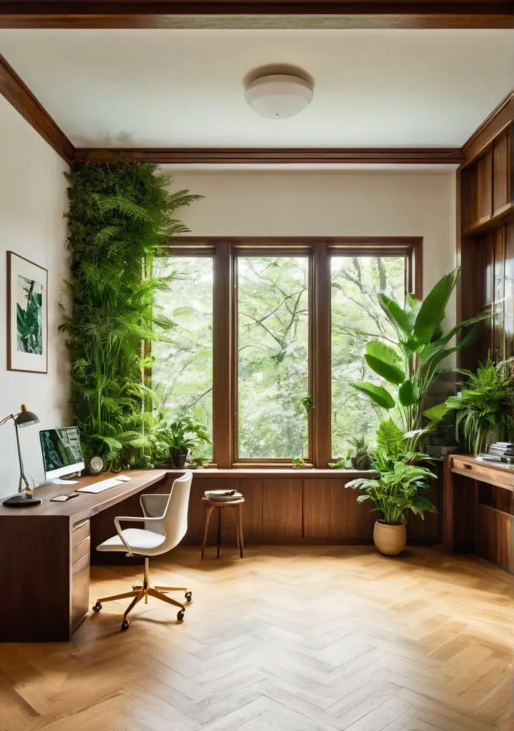 Indoor plants and natural wood finishes 2