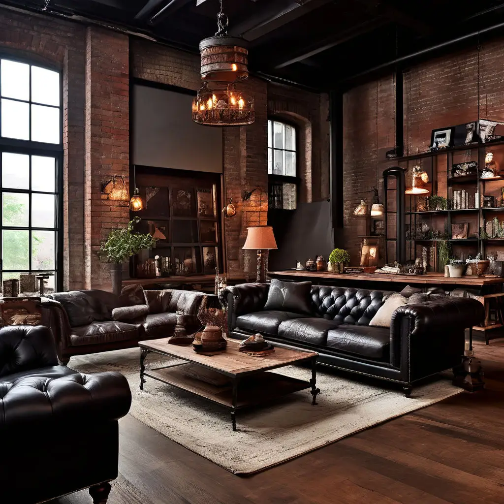 Industrial Loft Living Room 4