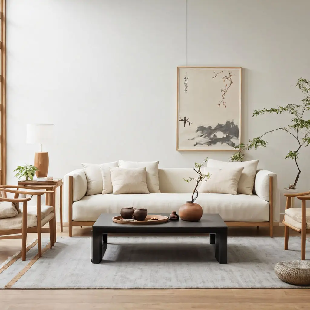 Japandi furniture with clean lines 7.3