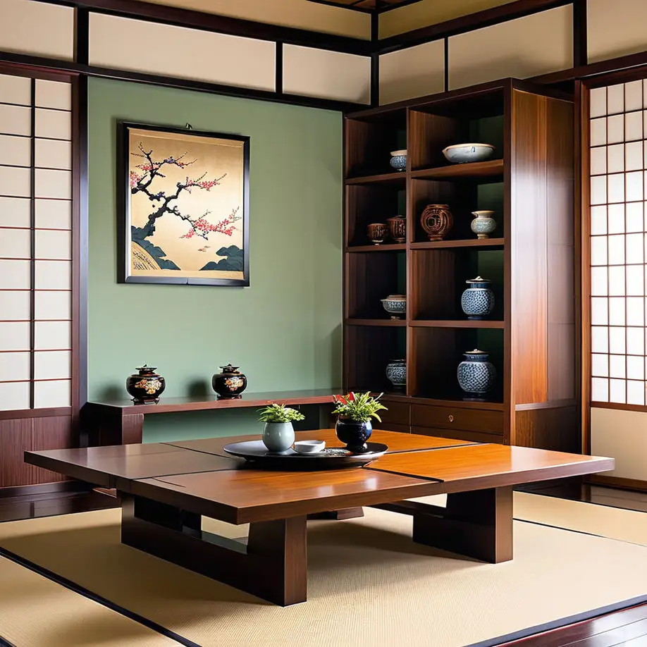 Japandi room with Japanese sliding doors 5.2