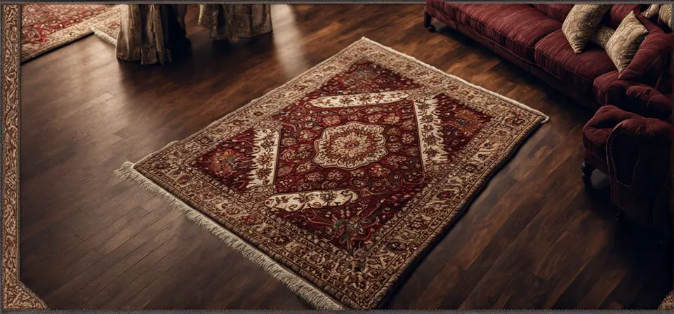 Japandi rug with subtle patterns 8.2