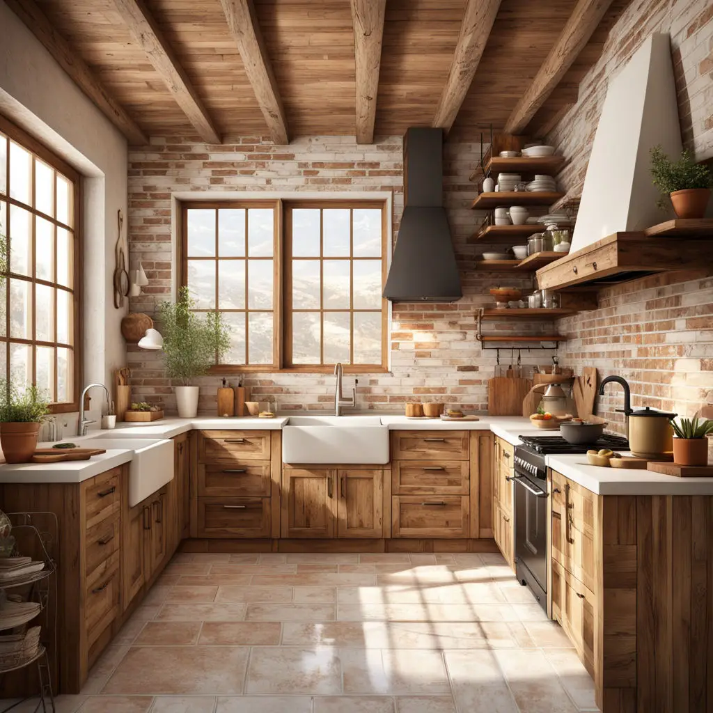 Kitchen featuring natural materials 6