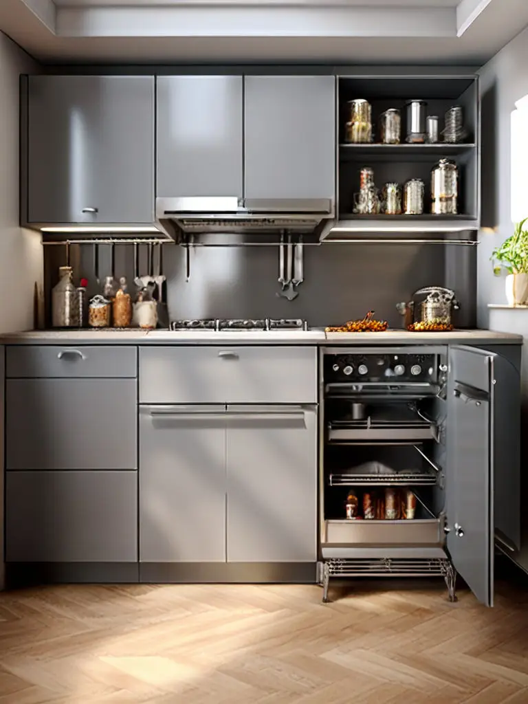 Kitchen with hidden storage solutions 11