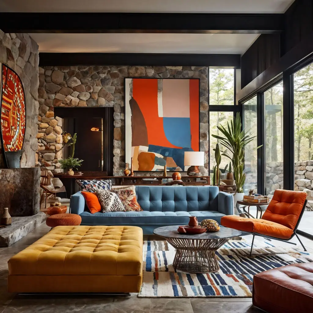 Mid-Century Modern Living Room 2