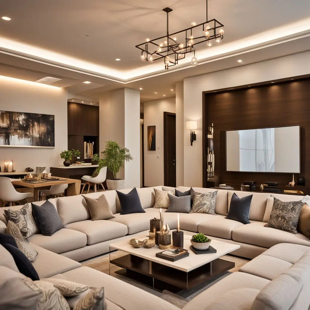 Multi-functional furniture in a stylish living room 1