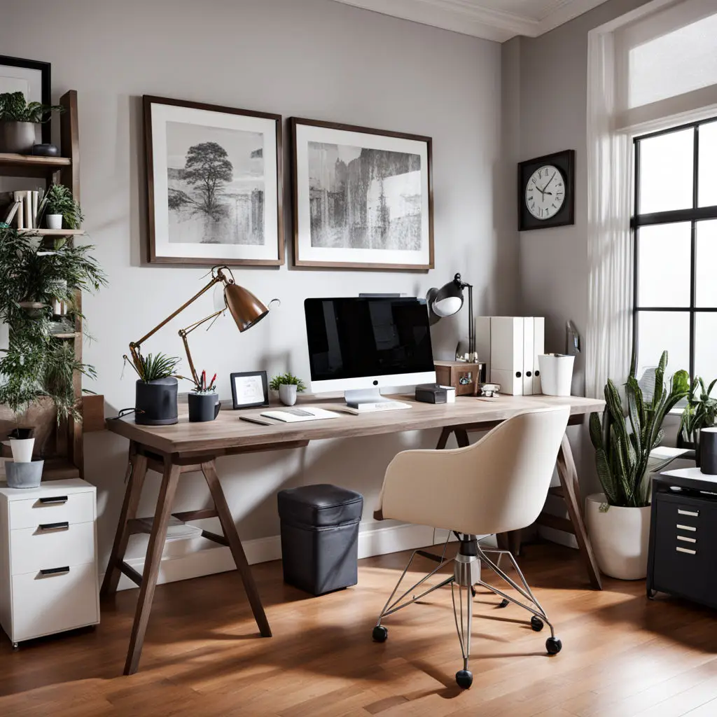 Office with neutral color scheme 3