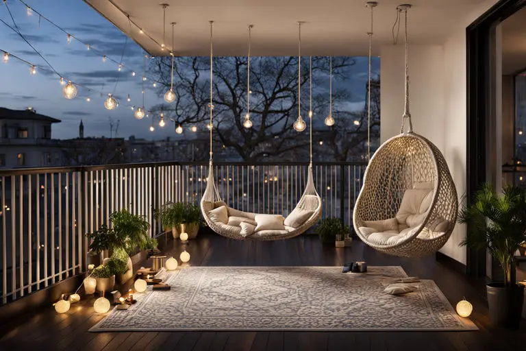 hanging chairs in a contemporary space 6