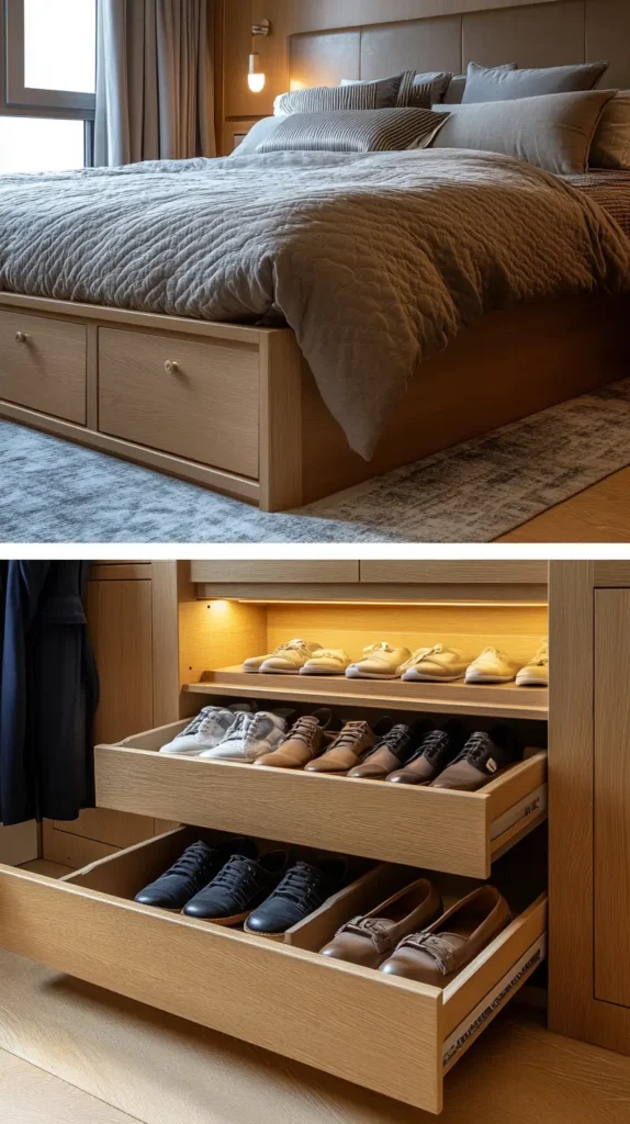 12. Hidden Shoe Drawers