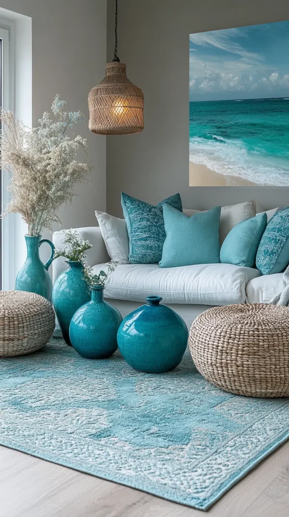 12. Teal and Aqua Accents