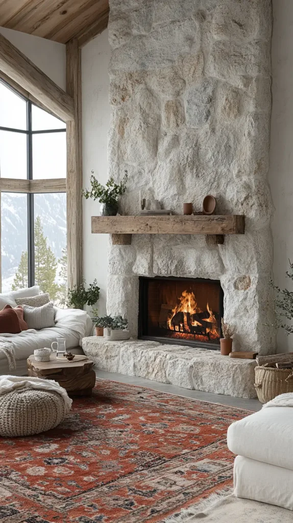 14. Natural Stone Fireplace 1