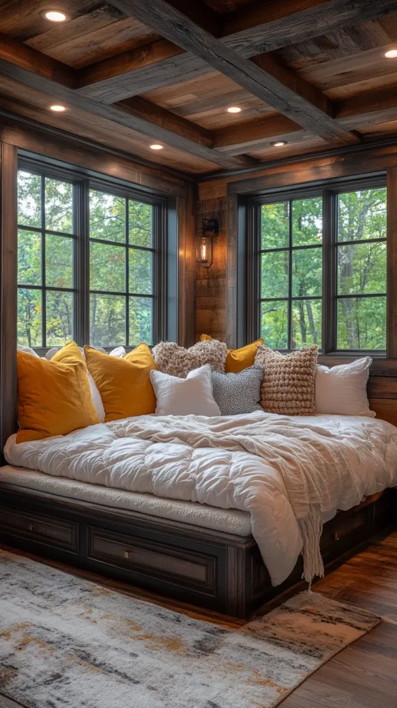 15. Cozy Window Seats with Cushions