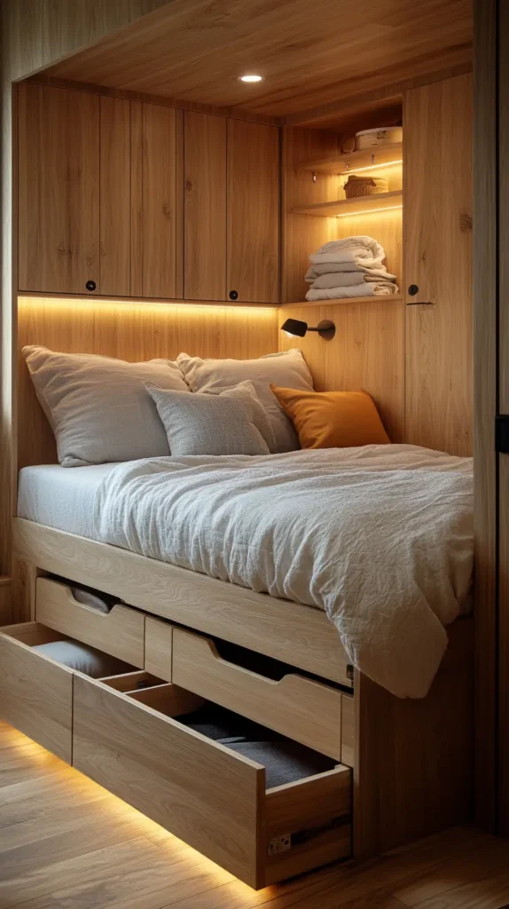 2. Platform Bed with Secret Storage