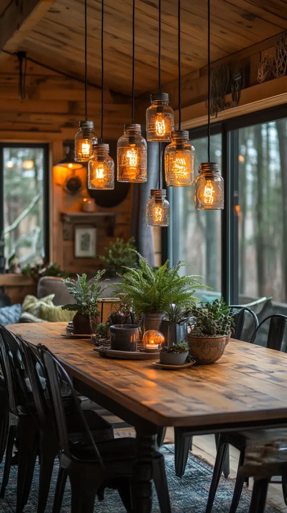 26. Mason Jar Chandeliers