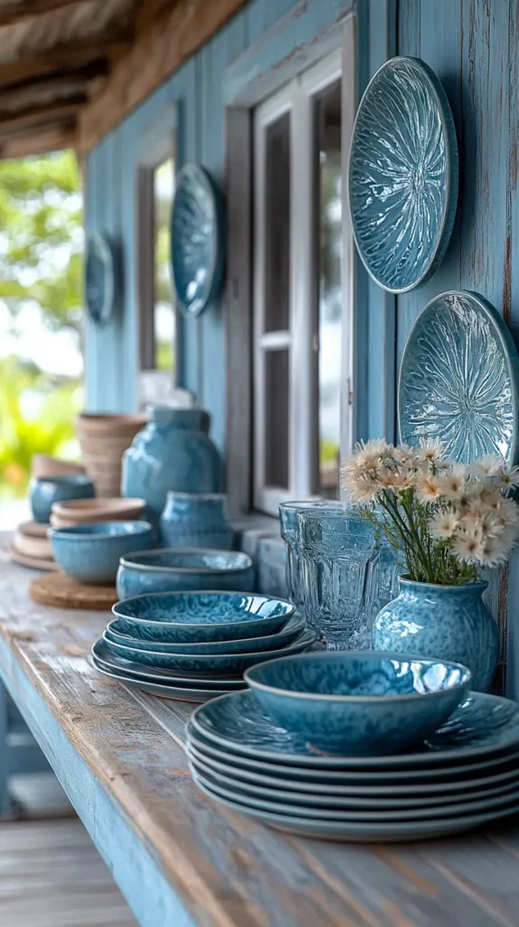 27. Ocean-Blue Kitchenware