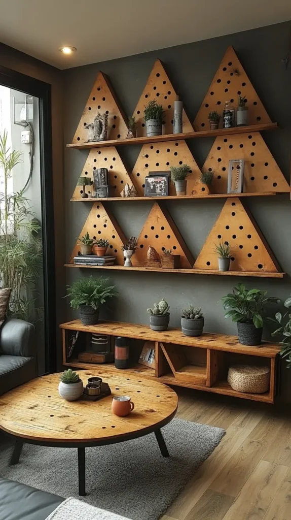 27. Triangular Wall Shelves