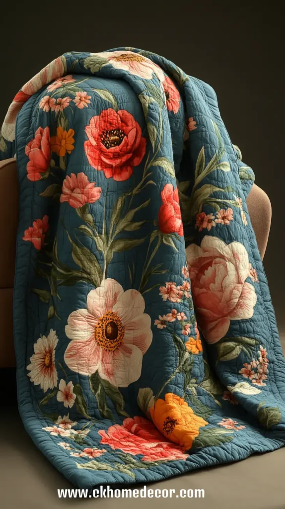 28. Flower-Themed Throw Blankets 1