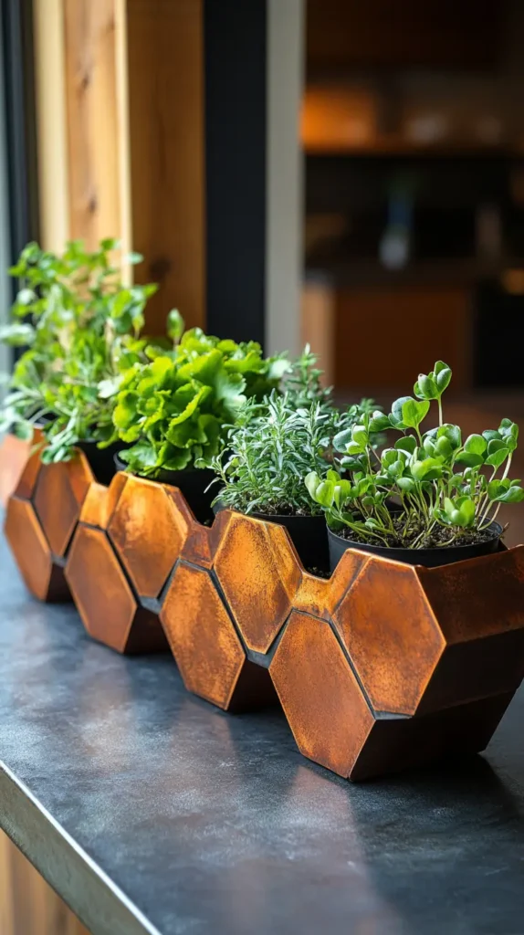 38. Hexagon Wall Planters