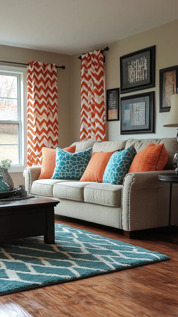 6. Chevron Pattern Curtains