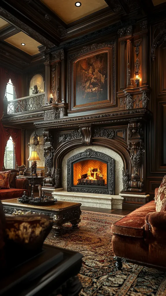 6. Ornate Fireplaces